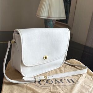 Coach White Leather Crossbody Bag